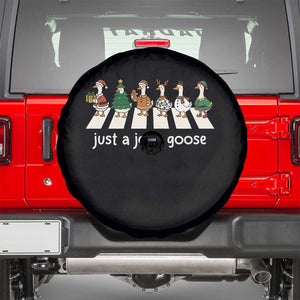 Just A Jolly Goose Spare Tire Cover Funny Christmas Duck Meme TS10 Black Print Your Wear