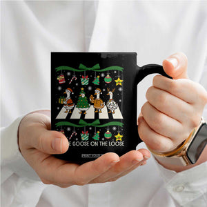 Festive Goose On The Loose Christmas Coffee Mug Cute Xmas Duck Silly Gooses Coquette Bow TS10 Print Your Wear