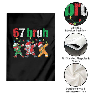 67 Christmas Garden Flag Funny Six Seven Bruh Dabbing Santa Meme Pajamas TS10 Print Your Wear