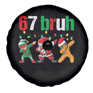 67 Christmas Spare Tire Cover Funny Six Seven Bruh Dabbing Santa Meme Pajamas TS10 Print Your Wear