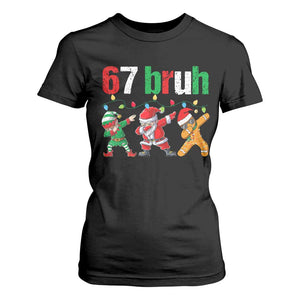 67 Christmas T Shirt For Women Funny Six Seven Bruh Dabbing Santa Meme Pajamas TS10 Black Print Your Wear