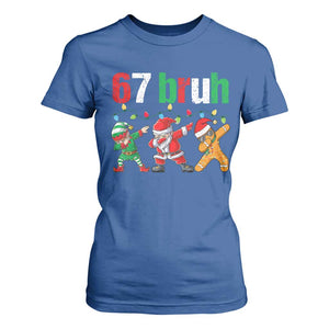 67 Christmas T Shirt For Women Funny Six Seven Bruh Dabbing Santa Meme Pajamas TS10 Royal Blue Print Your Wear