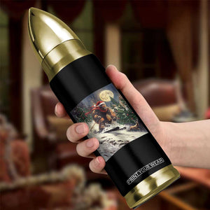 Christmas Bigfoot Skiing Bullet Tumbler Funny Santa Sasquatch Snowboard Ski Lover Skier TS10 Print Your Wear