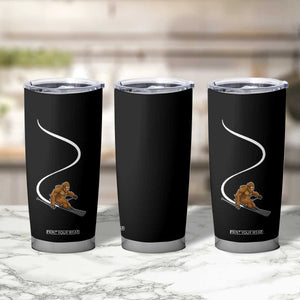 Bigfoot Skiing Tumbler Cup Funny Sasquatch Ski Lover Mountain Skier Winter Sports TS10 Print Your Wear