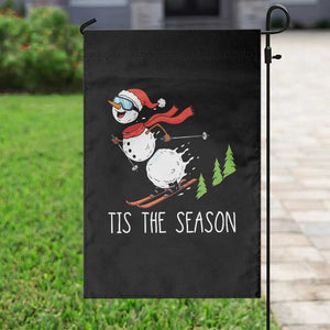Funny Skiing Snowman Garden Flag Funny Tis The Season Snow Ski Lover Skier TS10 Print Your Wear
