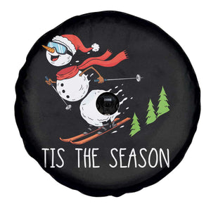 Funny Skiing Snowman Spare Tire Cover Funny Tis The Season Snow Ski Lover Skier TS10 Print Your Wear