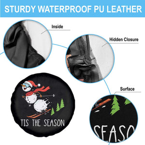 Funny Skiing Snowman Spare Tire Cover Funny Tis The Season Snow Ski Lover Skier TS10 Print Your Wear