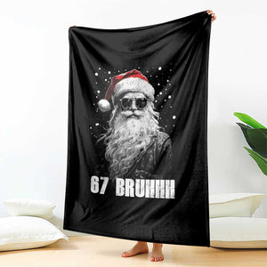 Cool Santa Claus Six Seven 67 Meme Throw Blanket Funny 6 7 Gen Alpha Slang Viral Meme TS10 Print Your Wear
