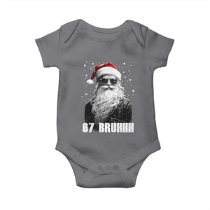 Cool Santa Claus Six Seven 67 Meme Baby Onesie Funny 6 7 Gen Alpha Slang Viral Meme TS10 Charcoal Print Your Wear