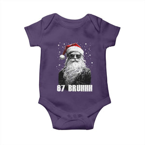 Cool Santa Claus Six Seven 67 Meme Baby Onesie Funny 6 7 Gen Alpha Slang Viral Meme TS10 Purple Print Your Wear