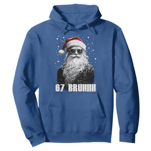 Cool Santa Claus Six Seven 67 Meme Hoodie Funny 6 7 Gen Alpha Slang Viral Meme TS10 Royal Blue Print Your Wear