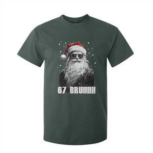 Cool Santa Claus Six Seven 67 Meme T Shirt For Kid Funny 6 7 Gen Alpha Slang Viral Meme TS10 Dark Forest Green Print Your Wear
