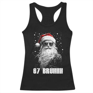 Cool Santa Claus Six Seven 67 Meme Racerback Tank Top Funny 6 7 Gen Alpha Slang Viral Meme TS10 Black Print Your Wear