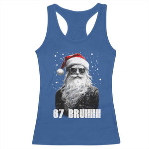 Cool Santa Claus Six Seven 67 Meme Racerback Tank Top Funny 6 7 Gen Alpha Slang Viral Meme TS10 Royal Blue Print Your Wear