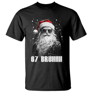 Cool Santa Claus Six Seven 67 Meme T Shirt Funny 6 7 Gen Alpha Slang Viral Meme TS10 Black Print Your Wear