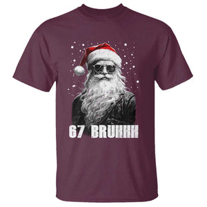 Cool Santa Claus Six Seven 67 Meme T Shirt Funny 6 7 Gen Alpha Slang Viral Meme TS10 Maroon Print Your Wear