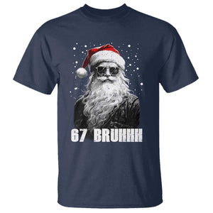 Cool Santa Claus Six Seven 67 Meme T Shirt Funny 6 7 Gen Alpha Slang Viral Meme TS10 Navy Print Your Wear
