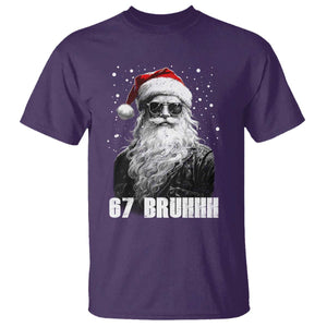 Cool Santa Claus Six Seven 67 Meme T Shirt Funny 6 7 Gen Alpha Slang Viral Meme TS10 Purple Print Your Wear