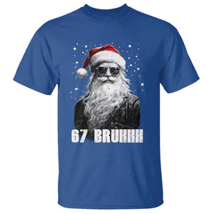 Cool Santa Claus Six Seven 67 Meme T Shirt Funny 6 7 Gen Alpha Slang Viral Meme TS10 Royal Blue Print Your Wear