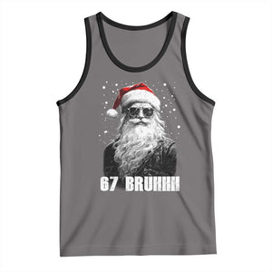 Cool Santa Claus Six Seven 67 Meme Tank Top Funny 6 7 Gen Alpha Slang Viral Meme TS10 Deep Heather Black Print Your Wear