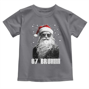 Cool Santa Claus Six Seven 67 Meme Toddler T Shirt Funny 6 7 Gen Alpha Slang Viral Meme TS10 Charcoal Print Your Wear