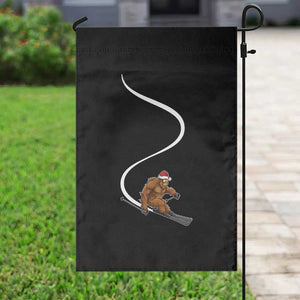 Christmas Bigfoot Skiing Garden Flag Funny Santa Sasquatch Ski Lover Mountain Skier Winter Sports TS10 Print Your Wear