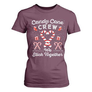 Christmas Family Matching T Shirt For Women Candy Cane Heart Holiday TS10 Maroon Print Your Wear