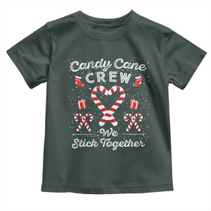 Christmas Family Matching Toddler T Shirt Candy Cane Heart Holiday TS10 Dark Forest Green Print Your Wear