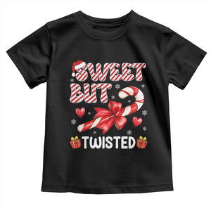 Funny Christmas Toddler T Shirt Sweet But Twisted Candy Cane Xmas Holiday TS10 Black Print Your Wear
