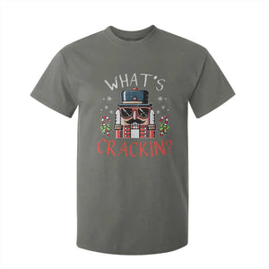 Christmas Nutcracker T Shirt For Kid Whats Crackin Funny Xmas TS10 Military Green Print Your Wear