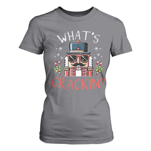 Christmas Nutcracker T Shirt For Women Whats Crackin Funny Xmas TS10 Charcoal Print Your Wear