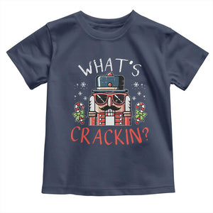Christmas Nutcracker Toddler T Shirt Whats Crackin Funny Xmas TS10 Navy Print Your Wear