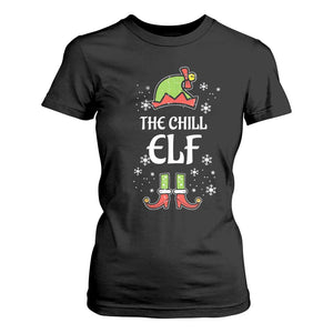 Funny Christmas Chill Guy T Shirt For Women The Chill Elf Meme Xmas Family Match TS10 Black Print Your Wear