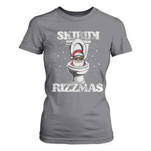 Funny Christmas T Shirt For Women Skibidi Rizzmas Rizz Santa Toilet Kid Cool TS10 Charcoal Print Your Wear