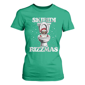 Funny Christmas T Shirt For Women Skibidi Rizzmas Rizz Santa Toilet Kid Cool TS10 Irish Green Print Your Wear