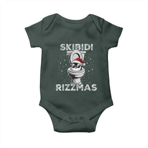 Funny Christmas Baby Onesie Skibidi Rizzmas Rizz Santa Toilet Penguin Kid Cool TS10 Print Your Wear