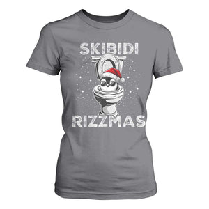 Funny Christmas T Shirt For Women Skibidi Rizzmas Rizz Santa Toilet Penguin Kid Cool TS10 Charcoal Print Your Wear