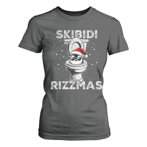 Funny Christmas T Shirt For Women Skibidi Rizzmas Rizz Santa Toilet Penguin Kid Cool TS10 Dark Heather Print Your Wear