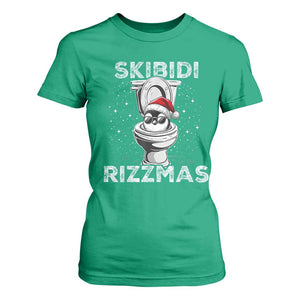 Funny Christmas T Shirt For Women Skibidi Rizzmas Rizz Santa Toilet Penguin Kid Cool TS10 Irish Green Print Your Wear