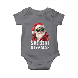 Funny Christmas Santa Baby Onesie Skibidi Rizzmas Christmas Rizz Santa Claus Charisma Kid Cool TS10 Charcoal Print Your Wear