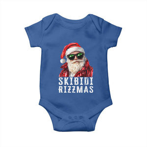 Funny Christmas Santa Baby Onesie Skibidi Rizzmas Christmas Rizz Santa Claus Charisma Kid Cool TS10 Royal Blue Print Your Wear