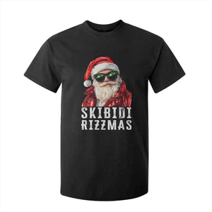 Funny Christmas Santa T Shirt For Kid Skibidi Rizzmas Christmas Rizz Santa Claus Charisma Kid Cool TS10 Black Print Your Wear