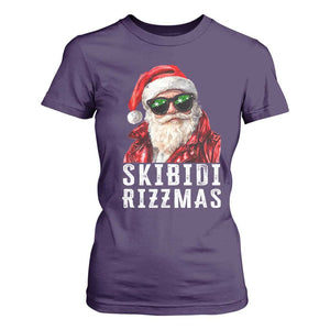 Funny Christmas Santa T Shirt For Women Skibidi Rizzmas Christmas Rizz Santa Claus Charisma Kid Cool TS10 Purple Print Your Wear