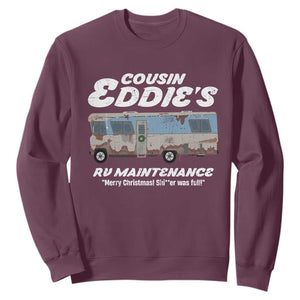 Christmas Movie Sweatshirt That There's An RV Christmas Vacation TS10 Maroon Print Your Wear