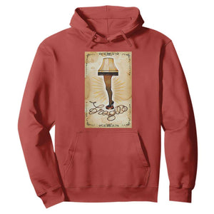 Funny Christmas Movie Hoodie Fragile Leg Lamp TS10 Red Print Your Wear