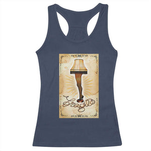 Funny Christmas Movie Racerback Tank Top Fragile Leg Lamp TS10 Navy Print Your Wear