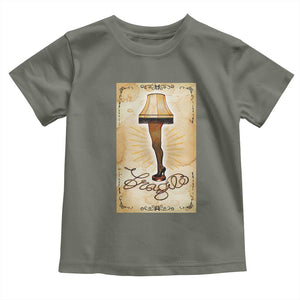 Funny Christmas Movie Toddler T Shirt Fragile Leg Lamp TS10 Military Green Print Your Wear