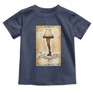 Funny Christmas Movie Toddler T Shirt Fragile Leg Lamp TS10 Navy Print Your Wear