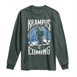 Christmas Krampus Long Sleeve Shirt Krampusnacht Monster Krampus Lover Festive Horror TS10 Dark Forest Green Print Your Wear