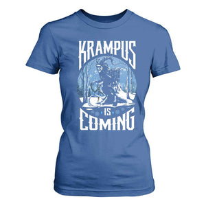 Christmas Krampus T Shirt For Women Krampusnacht Monster Krampus Lover Festive Horror TS10 Royal Blue Print Your Wear